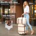 Coolife Luggage Set Suitcase Carry On Luggage PC Hardshell Luggage TSA Lock Spinner Wheels Telescopic Handle