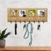 Personalized Photo Dog Leash Holder Custom Wooden Leash Hanger for Wall Dog Leash Rack Wall Mount Organizer Housewarming Birthday Home Decor Gifts for Pet Lovers(2 Dogs,5.7 * 11.8 inches)
