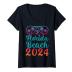 Womens Beach Vacation Summer Sunglass Florida Beach 2024 V-Neck T-Shirt