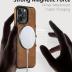 VAUSERDY Magnetic for iPhone 13 Pro Max Leather Case,Invisible Stand [Compatible with Magsafe] Slim Kickstand Phone Cove (Brown, iPhone 13 Pro Max)