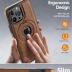VAUSERDY Magnetic for iPhone 13 Pro Max Leather Case,Invisible Stand [Compatible with Magsafe] Slim Kickstand Phone Cove (Brown, iPhone 13 Pro Max)