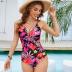 GRACE KARIN Women's One Piece Swimsuits with Cover Up Skirt Tummy Control V Neck Bathing Suits