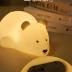 Minetom Kawaii Polar Bear Night Light for Kids, Cute Silicone Night Light with 2 Levels Brightness, 7 Colors Rechargeable Lamp for Bedroom, Girls and Boys, Toddler, Nursery, Baby Gifts, Tap Control