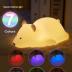 Minetom Kawaii Polar Bear Night Light for Kids, Cute Silicone Night Light with 2 Levels Brightness, 7 Colors Rechargeable Lamp for Bedroom, Girls and Boys, Toddler, Nursery, Baby Gifts, Tap Control