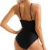 SUUKSESS Women Sexy Lace V Neck One Piece Swimsuit Tummy Control Bathing Suit