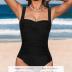 CUPSHE Women Swimsuit One Piece Tummy Control Wrapped Bathing Suit with Full Coverage