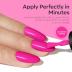 modelones Hot Pink Gel Nail Polish, 15ml Bright Pink Nails Gel Soak Off LED Nail U V LED Lamp Summer Gel Polish Nail Art Manicure Salon DIY Home Solid Gel 0.5Oz Gel Gift for Women