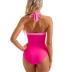 SUUKSESS Women Sexy Tummy Control One Piece Swimsuit Halter Retro Bathing Suit