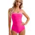 SUUKSESS Women Sexy Tummy Control One Piece Swimsuit Halter Retro Bathing Suit