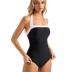 SUUKSESS Women Sexy Tummy Control One Piece Swimsuit Halter Retro Bathing Suit