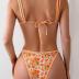 TASHEHE Women's Bikini Set High Leg Cut Double Straps Cute Triangle Swimsuit High Waist Two Piece Bathing Suit