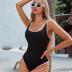 Blooming Jelly Womens One Piece Swimsuit Sporty Ribbed Slimming Cute Bathing Suit 2024 Flattering High Cut Swimming Suits
