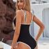 Blooming Jelly Womens One Piece Swimsuit Sporty Ribbed Slimming Cute Bathing Suit 2024 Flattering High Cut Swimming Suits