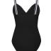 Hilor Women's Underwire One Piece Swimsuits Criss Cross Push Up Bathing Suit Retro Ruched Tummy Control Swimwear