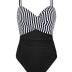 Hilor Women's Underwire One Piece Swimsuits Criss Cross Push Up Bathing Suit Retro Ruched Tummy Control Swimwear
