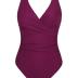 Hilor Women's Underwire One Piece Swimsuits Twist Front Ruched Tummy Control Bathing Suits Crossback Swimwear