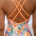 CUPSHE Women's One Piece Swimsuit Plunging V Neck Bathing Suit Front Keyhole Cutout O Ring Crisscross Strappy Back