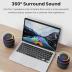 Bluetooth Speakers,Portable Wireless Speaker with 15W Stereo Sound, IPX6 Waterproof Speaker with LED Light, Bluetooth TWS, Portable Speaker for Shower Outdoor Party Beach Camping
