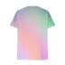 Women's Short Sleeve T Shirts Hollow Out Eyelet Gradient Basic V Neck Loose Fit Summer Blouse 2024 Dressy Casual Tunic Tops