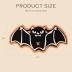 Ashler Halloween Bat Bathroom Rug, Bat Rug, Bath Mat for Halloween Decor, Gothic Area Rugs, Black Orange Bat Shaped Area Rugs for Front Door, Living Room Bedroom, Kids Room, 20x40IN