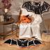 Ashler Halloween Bat Bathroom Rug, Bat Rug, Bath Mat for Halloween Decor, Gothic Area Rugs, Black Orange Bat Shaped Area Rugs for Front Door, Living Room Bedroom, Kids Room, 20x40IN