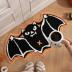 Ashler Halloween Bat Bathroom Rug, Bat Rug, Bath Mat for Halloween Decor, Gothic Area Rugs, Black Orange Bat Shaped Area Rugs for Front Door, Living Room Bedroom, Kids Room, 20x40IN