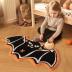 Ashler Halloween Bat Bathroom Rug, Bat Rug, Bath Mat for Halloween Decor, Gothic Area Rugs, Black Orange Bat Shaped Area Rugs for Front Door, Living Room Bedroom, Kids Room, 20x40IN