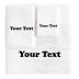 Personalize Your Towels with Custom Embroidery: Names, Monograms, and Initials. Perfect For Kids, Adults, Pool, Travel, Gifts, 3-Piece Towel Set; 1 Bath Towel, 1 Hand Towel, and 1 Wash Cloth - White