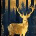 WishMerge Golden Deer Bullet Journal Cover Design