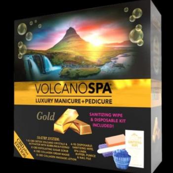 Volcano spa 5-in-1 pedicure box, luxury pedicure spa kit (Gold)