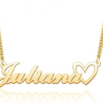 Custom Name Necklace 18K Gold Plated Personalized Nameplate Jewelry Customized Gift for Women