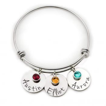 Personalized Mother's bracelet with kids names mothers day gift for mom