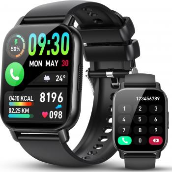 Smart Watch for Men/Women with Bluetooth Call and Message Reminder, Fitness Watch 1.85" HD Touch Screen, Heart Rate/Sleep/Blood Oxygen/Steps Monitor, 112+ Sport Mode, Activity Trackers for Android iOS