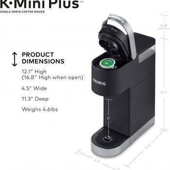 Keurig K-Mini Plus Single Serve K-Cup Pod Coffee Maker, Black