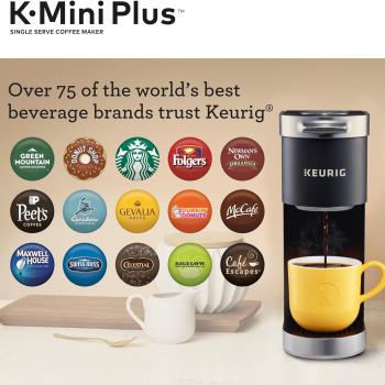 Keurig K-Mini Plus Single Serve K-Cup Pod Coffee Maker, Black