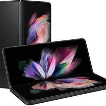 Samsung Galaxy Z Fold3 Fold 3 5G T-Mobile Locked Android Cell Phone US Version Smartphone Tablet 2-in-1 Foldable Dual Screen Under Display Camera - (Renewed) (512GB, Phantom Black)