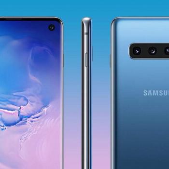 Samsung Galaxy S10+ Plus 128GB+8GB RAM SM-G975F/DS Dual Sim 6.4" LTE Factory Unlocked Smartphone International Model No-Warranty (Prism Blue)