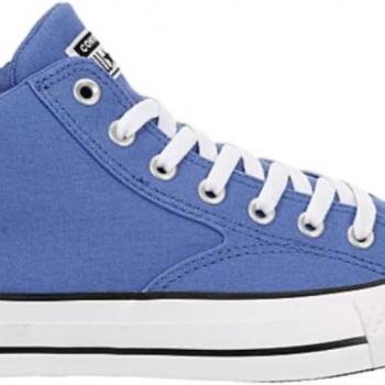 Converse Unisex Chuck Taylor All Star Malden Street Mid High Canvas Sneaker - Lace up Closure Style - Ancestral Blue/White/Black 11