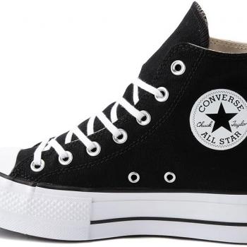 Converse Womens' Chuck Taylor All Star Hi Top Lift Platform Sneakers, Black/White/White, Size 8