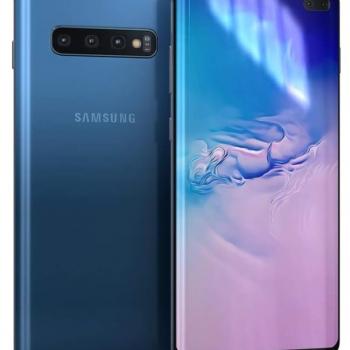 Samsung Galaxy S10+ Plus 128GB+8GB RAM SM-G975F/DS Dual Sim 6.4" LTE Factory Unlocked Smartphone International Model No-Warranty (Prism Blue)