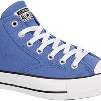 Converse Unisex Chuck Taylor All Star Malden Street Mid High Canvas Sneaker - Lace up Closure Style - Ancestral Blue/White/Black 11