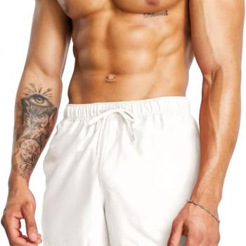 Mens Swim Trunks 5" with Mesh Lining Quick Dry Beach Shorts for Swimming Men Bathing Suit