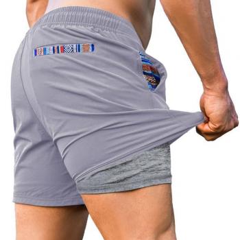 JMIERR Men's 2 in 1 Hybrid Shorts Summer Quick Dry Running Athletic Stretch Gym Beach Short with Compression Liner