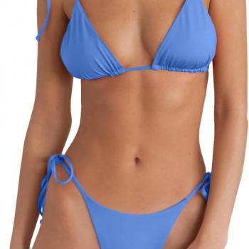 Bikini Sets for Women Adjustable Sexy String Bikini Two Piece Bathing Suits V Neck Push Up Triangle Top Swimwear