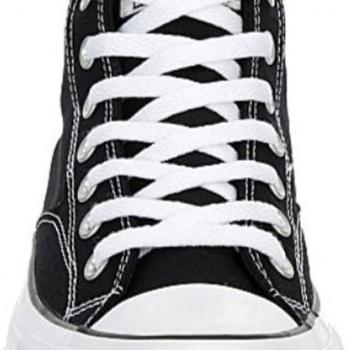 Converse Unisex Chuck Taylor All Star Malden Street Mid High Canvas Sneaker - Lace up Closure Style - Black White, 12 Women/10 Men