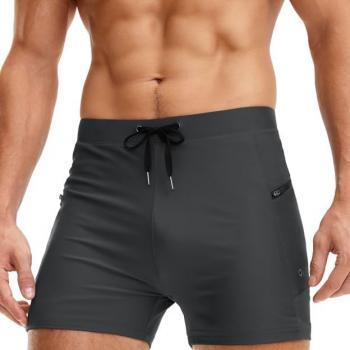 G Gradual Men's Swimsuit Trunks with Zipper Pockets Quick Dry Swimwear Bathing Suit Swim Briefs Board Shorts for Men