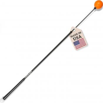 Orange Whip Golf Swing Trainer Aid Patented & Made in USA for Improved Rhythm, Flexibility, Balance, Tempo, and Strength *American Made*