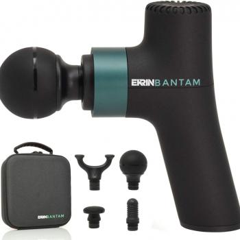 Ekrin Athletics Bantam Mini Massage Gun - Compact Deep Tissue Muscle Massager with Adjustable Speeds & Attachments - Long Battery Life, Lightweight, Travel Friendly | Father's Day Gift.