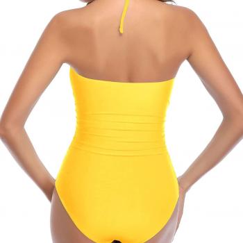 Tempt Me Women Sexy Cutout One Piece Swimsuits Tummy Control High Waisted Halter Front Tie Knot Bathing Suit