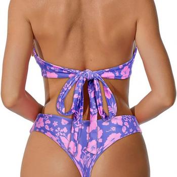 OMKAGI Women Sexy Thong Bikini Swimsuit Set Push Up String Brazilian Bathing Suits